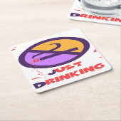 NO喫煙ジャスト飲み紙コースター スクエアペーパーコースター (アングル)