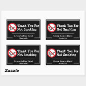 No喫煙 – ありがとうNot喫煙 長方形シール (シート)