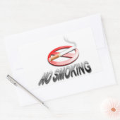 NO喫煙 長方形シール (封筒)