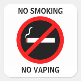 NO喫煙NO VAPINGサイン スクエアシール