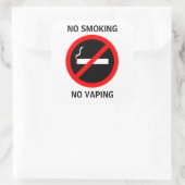 NO喫煙NO VAPINGサイン スクエアシール (バッグ)
