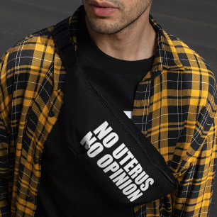 No子宮Noオピニオンプロ選択引用文ブラック ファニーパック