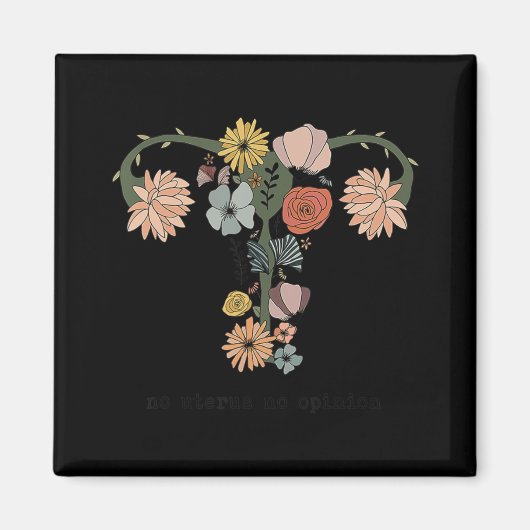 No子宮No OpinionフェミニストPro Choice女性R マグネット (正面)