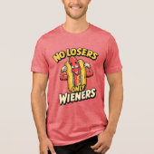 No敗者唯一のWienersホットドッグおもしろいプン トライブレンドＴシャツ (正面)