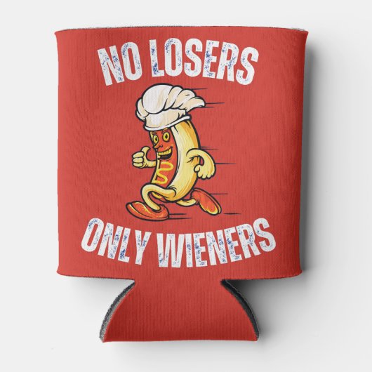 No敗者唯一のWienersホットドッグおもしろいプン 缶クーラー (正面)