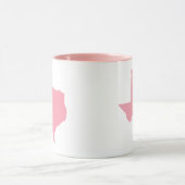 NO文字ピンク州のテキサス州シェイプマグカップ マグカップ (中央)