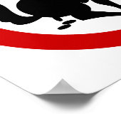 NO犬フーリング⚠タイのサイン⚠ ポスター (角)