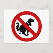 NO犬フーリング⚠タイのサイン⚠ ポストカード (正面)