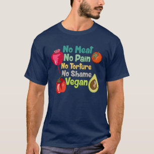 No肉Noペインビーガンことわざ Tシャツ
