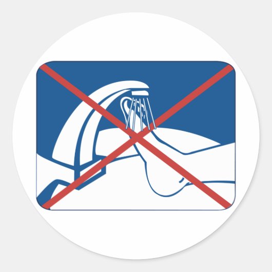 No足洗い流し看板、タイ ラウンドシール (正面)