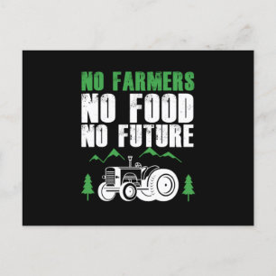No農家No Food No Futureファーム農業トラクター ポストカード