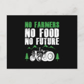 No農家No Food No Futureファーム農業トラクター ポストカード (正面)