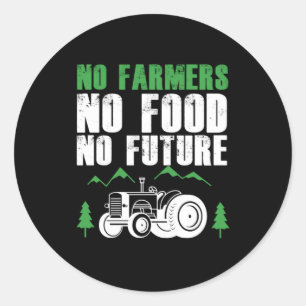 No農家No Food No Futureファーム農業トラクター ラウンドシール