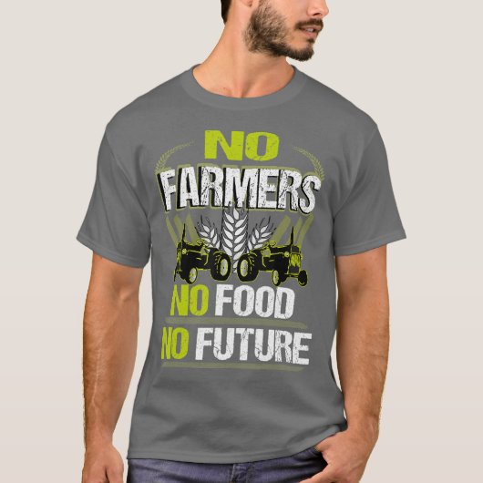 No農家No Food No Future農家抗議 Tシャツ (正面)