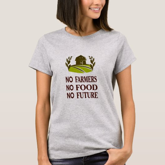 no農家no food no future light steel tシャツ (正面)