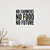 No農家No Food No Future - Support Agriculture ポスター (キッチン)