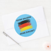 No農家No Future German Repetition ラウンドシール (封筒)