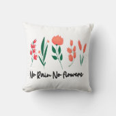 No雨No花野花フローラ植物自然 クッション (正面)