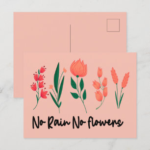 No雨No花野花フローラ植物自然 ポストカード