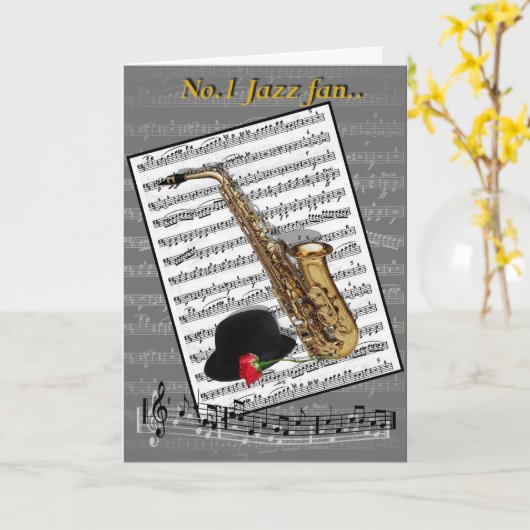 No1ジャズファン カード (黄色い花)