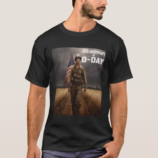 No1 80周年記念第2次世界大戦ノルマンディ着陸 tシャツ (正面)