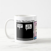 No おもしろいBulb Stickman Mag - 021 コーヒーマグカップ (左)