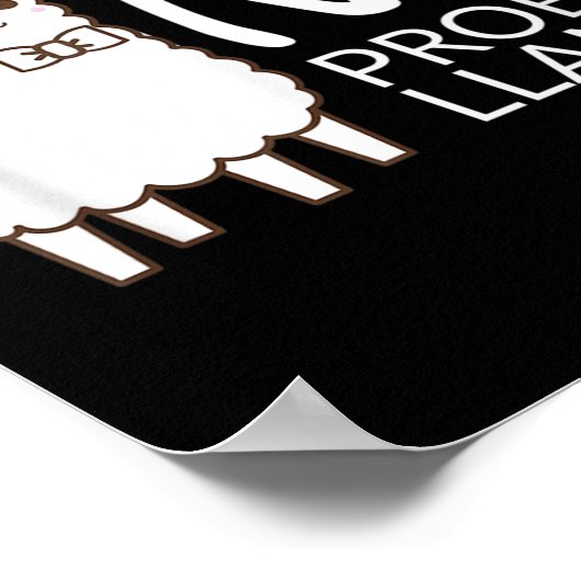 No おもしろいProbかわいいラマ引用文ギフトグラフィックティー ポスター (角)