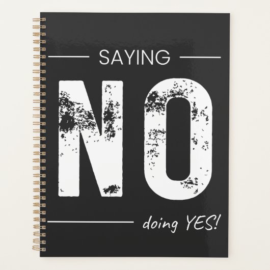 「NO」と言って「YES」とやる！皮肉なユーモアデザイン プランナー手帳 (正面)