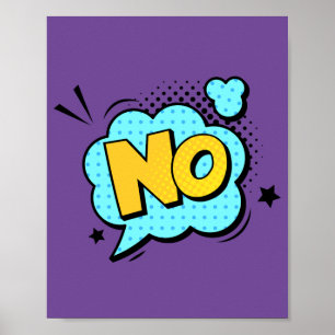 No!アーはっきりしたトポップ・アートの漫画 ポスター
