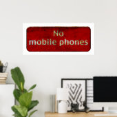'NO グランジ MOBILE PHONES'サイン – eerieポスター ポスター (ホームオフィス)
