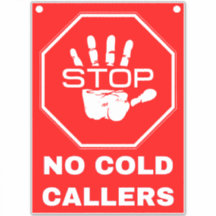 No ストップ Cold Callersサイン – 赤