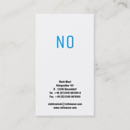 No!タイポグラフィよくはしゃぐ 名刺
