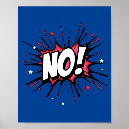 No!ドラマチックポップ・アートのアート漫画感嘆符 ポスター (正面)