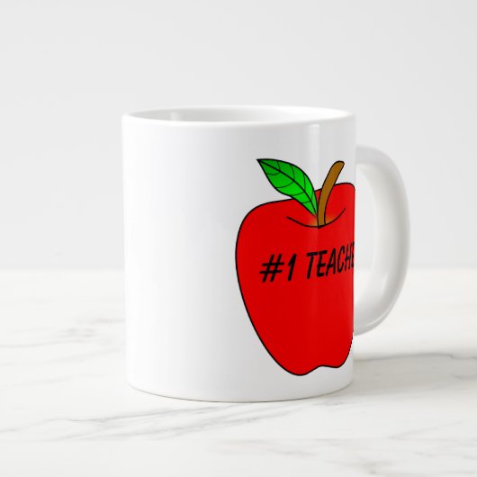 No.パーソナライズされた1先生Mug ジャンボコーヒーマグカップ (正面右)