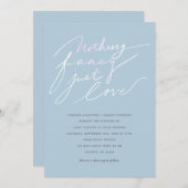 No ファンシー Just モダン Love Script結婚の 招待状 (正面/裏面)