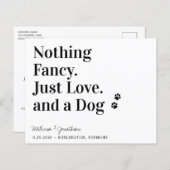 No ファンシー Just Love Dogのバジェット結婚カード (正面/裏面)