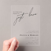 No ファンシー Just Love Script結婚's アクリル招待状 (インサイチュ (ポータブル))