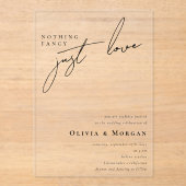 No ファンシー Just Love Script結婚's アクリル招待状 (正面)