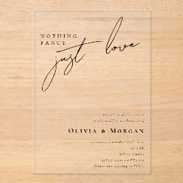No ファンシー Just Love Script結婚's アクリル招待状