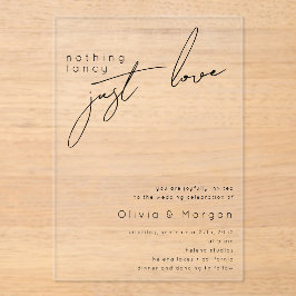No ファンシー Just Love Script結婚's アクリル招待状