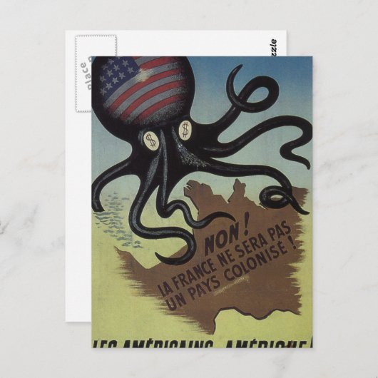 No!フランスはポスターにならない_プロパガンダ ポストカード (正面/裏面)