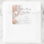 No モダン Just ファンシー Love Photo日付を保存 スクエアシール (バッグ)