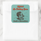 No ユーモアのある Farting Zoneヴィンテージターコイズ スクエアシール (バッグ)