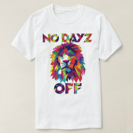 No 日オフ服カラフル：ライオンTシャツ Tシャツ