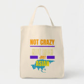 No 熱狂する Not Rich Just Asian トートバッグ (正面)