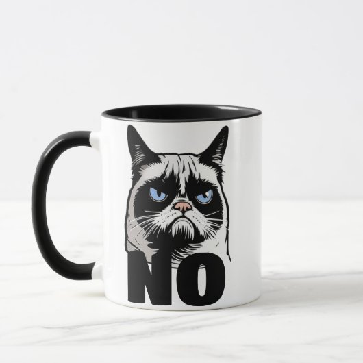 No 笑わされる Means No Catことわざ マグカップ (左)