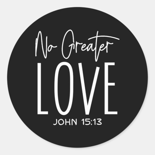 No 素晴らし Love John 1513 Christian Cross Christia ラウンドシール (正面)