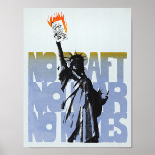No 荷車を引く - No War - No Nukes – 自由の女神 ポスター