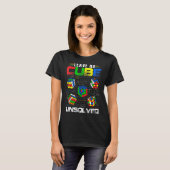 No 離れ Cube Unresolved おもしろい Speed Cubing Math Tシャツ (正面フル)