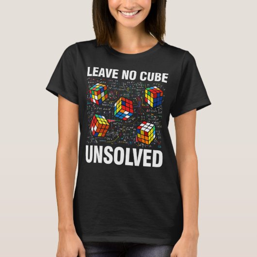 No 離れ Cube Unresolved おもしろい Speed Cubing Math Tシャツ (正面)